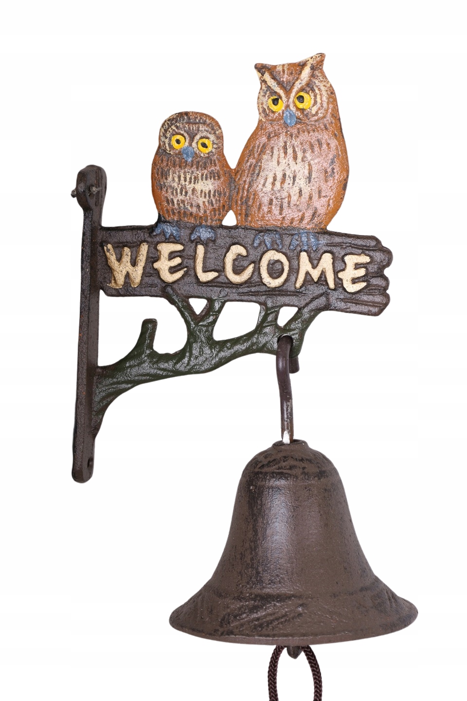Чугунные совы настенный колокольчик