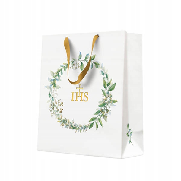 TORBA TOREBKA PREZENTOWA IHS PIERWSZA KOMUNIA ŚWIĘTA 20x25x10 CM