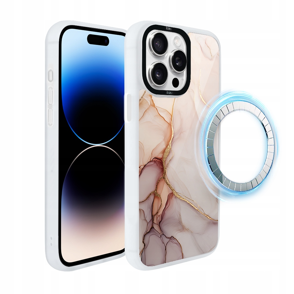 Pouzdro pro iPhone 14 Pro Ibizu DropGuard Matt s MagSafe, růžový alabastr