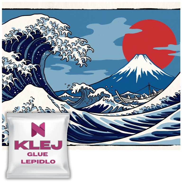 Módní fototapeta na zeď Japonská vlna Dekorace do ložnice 148x220