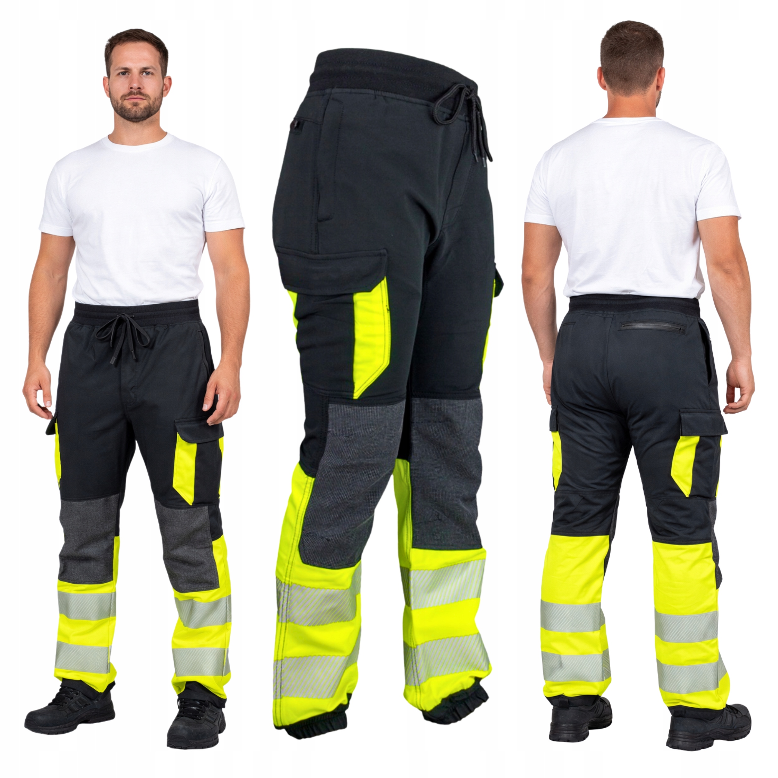 Pánské teplákové pracovní kalhoty Reflexní výstražné tepláky Hsv Bozp vel. XL