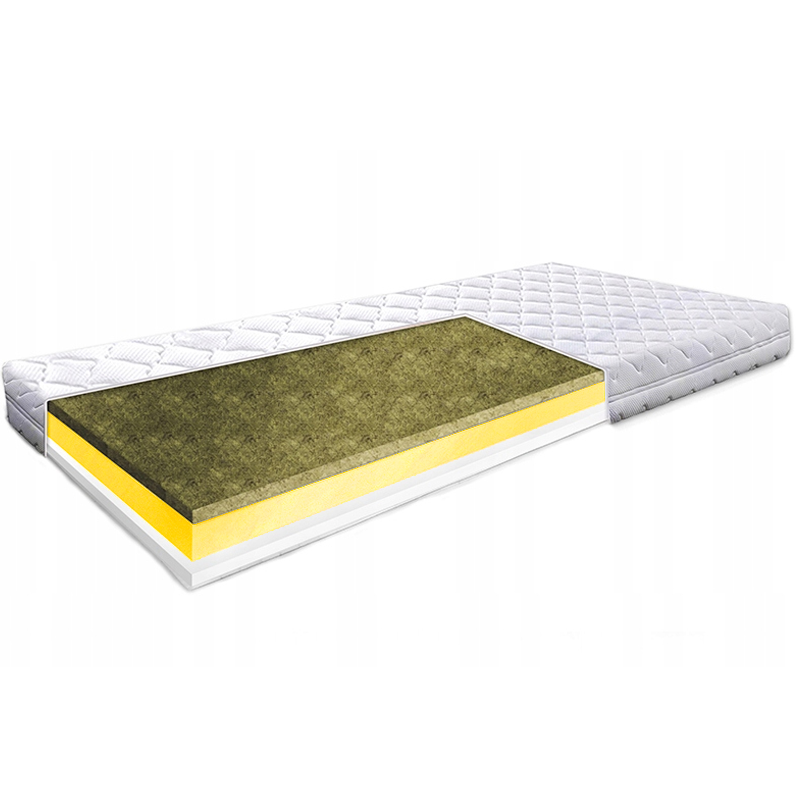 Matrace 150x180 termo visko tráva 10 cm přírodní komponenty H1