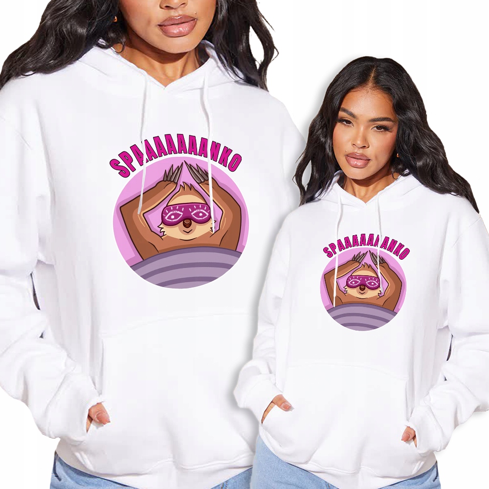 Mikina Bílá S Kapucí Lenochod Spanko Wz S