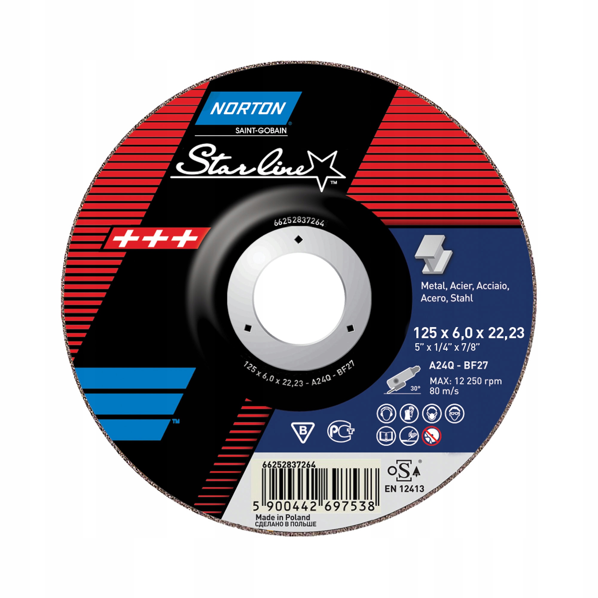 

Tarcza Do Metalu Norton 125*6,0 Starline