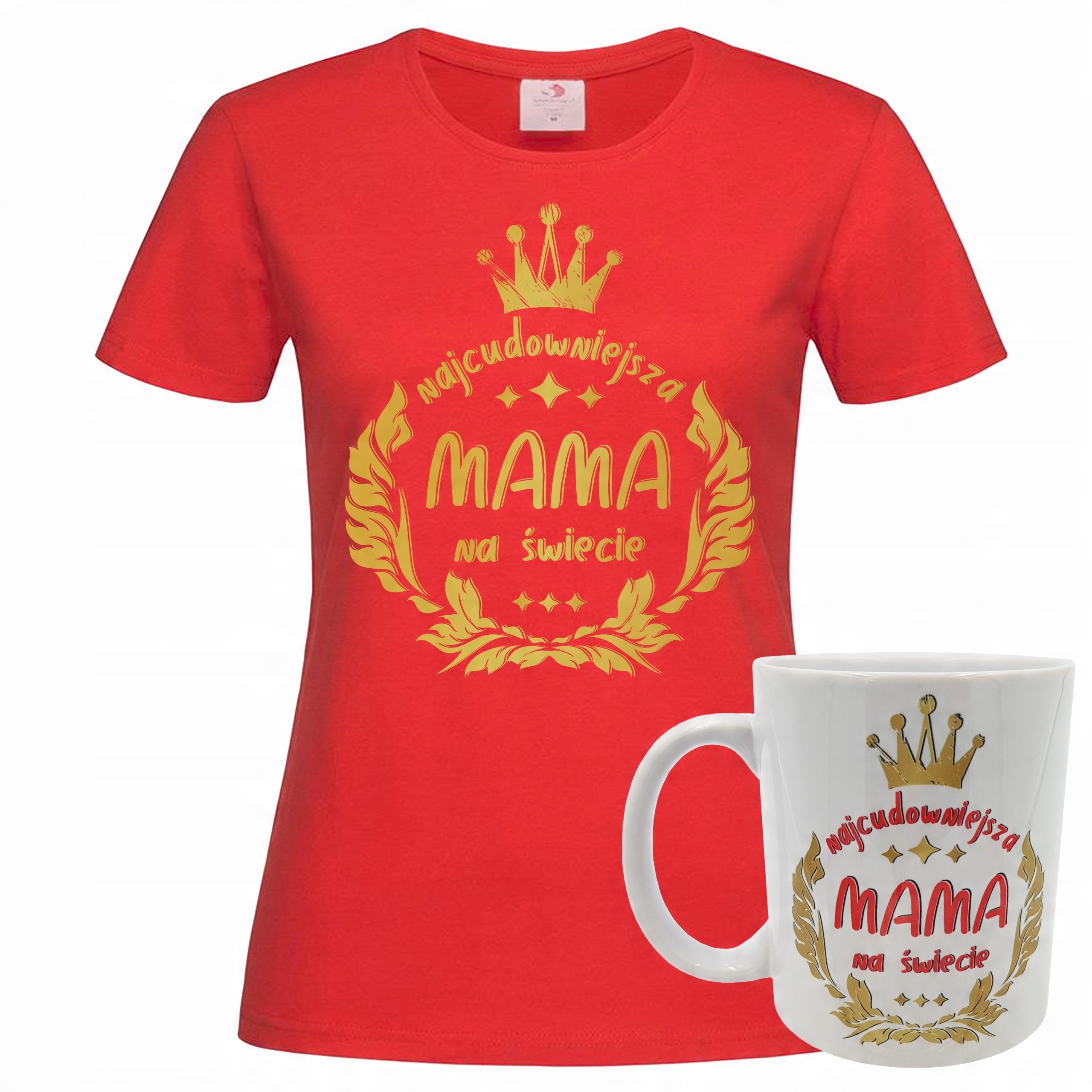 

Dla Mamy na Dzień Matki zestaw koszulka kubek Mama