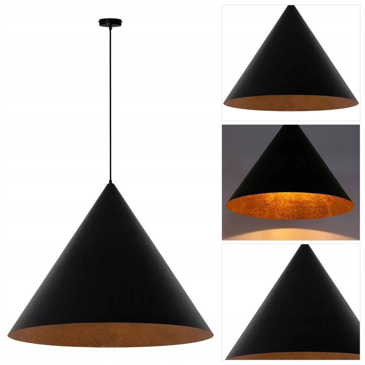 Černá závěsná lampa Vesuvio, útulná atmosféra do pracovny Sigma Lighting