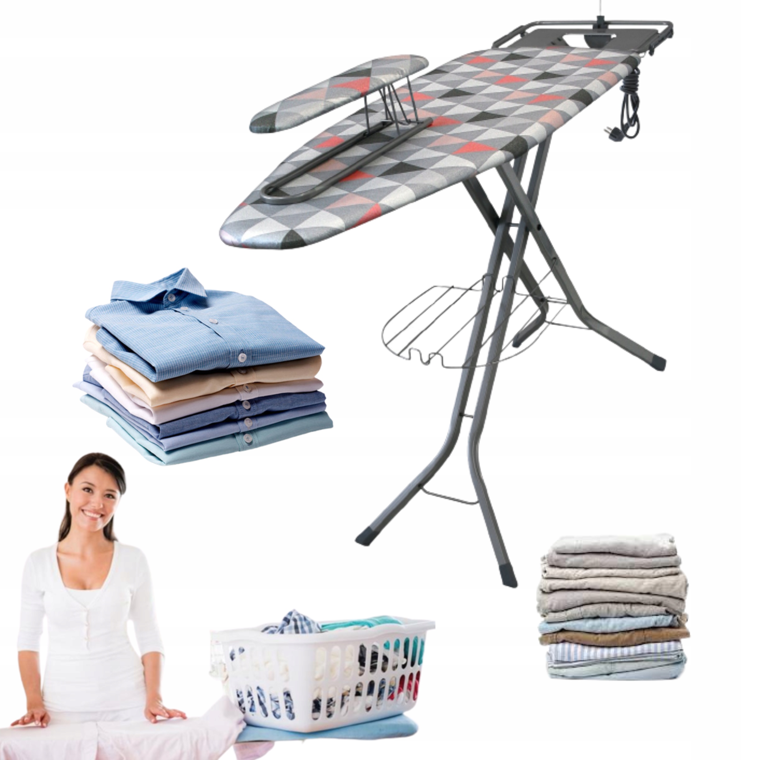 Levně XXL Žehlicí prkno Rukávník Flani Rose 130 cm x 48 cm Pod Parní Stanici