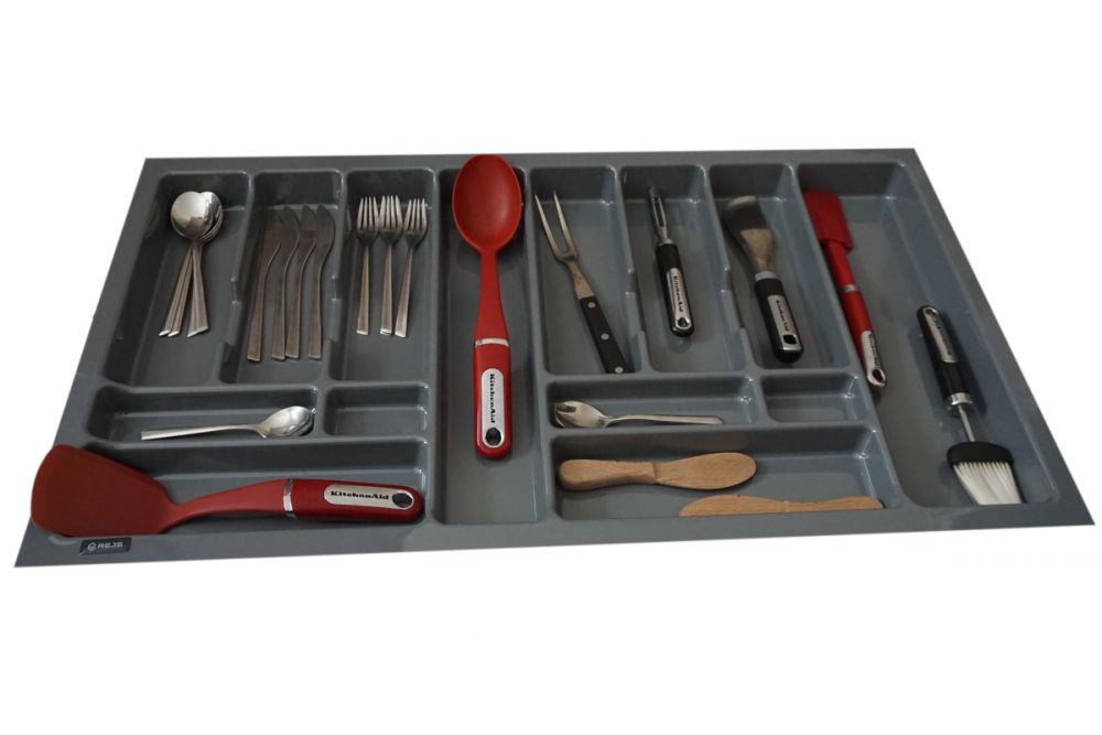 

Wkład organizer na sztućce szary do szuflady 90cm