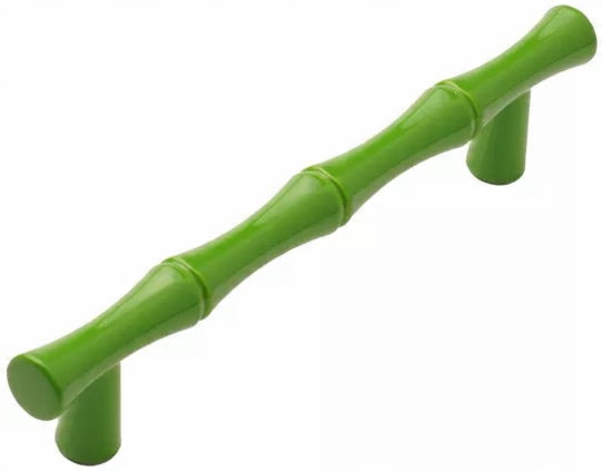 

Uchwyt meblowy boho Bambus zielony połysk 96mm