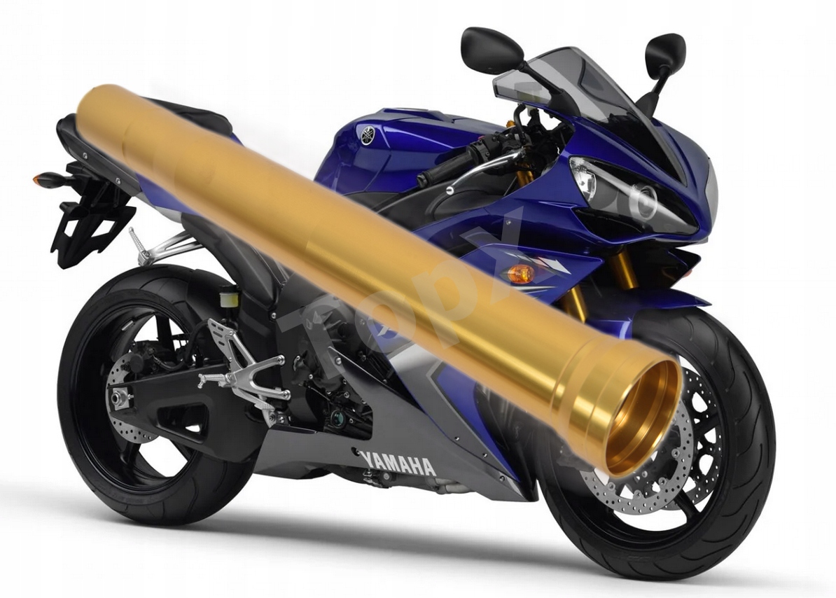 TopX Goleń Trubka laga tlumič Odpružení Yamaha Yzf R1 RN19 07-08 1 Ks