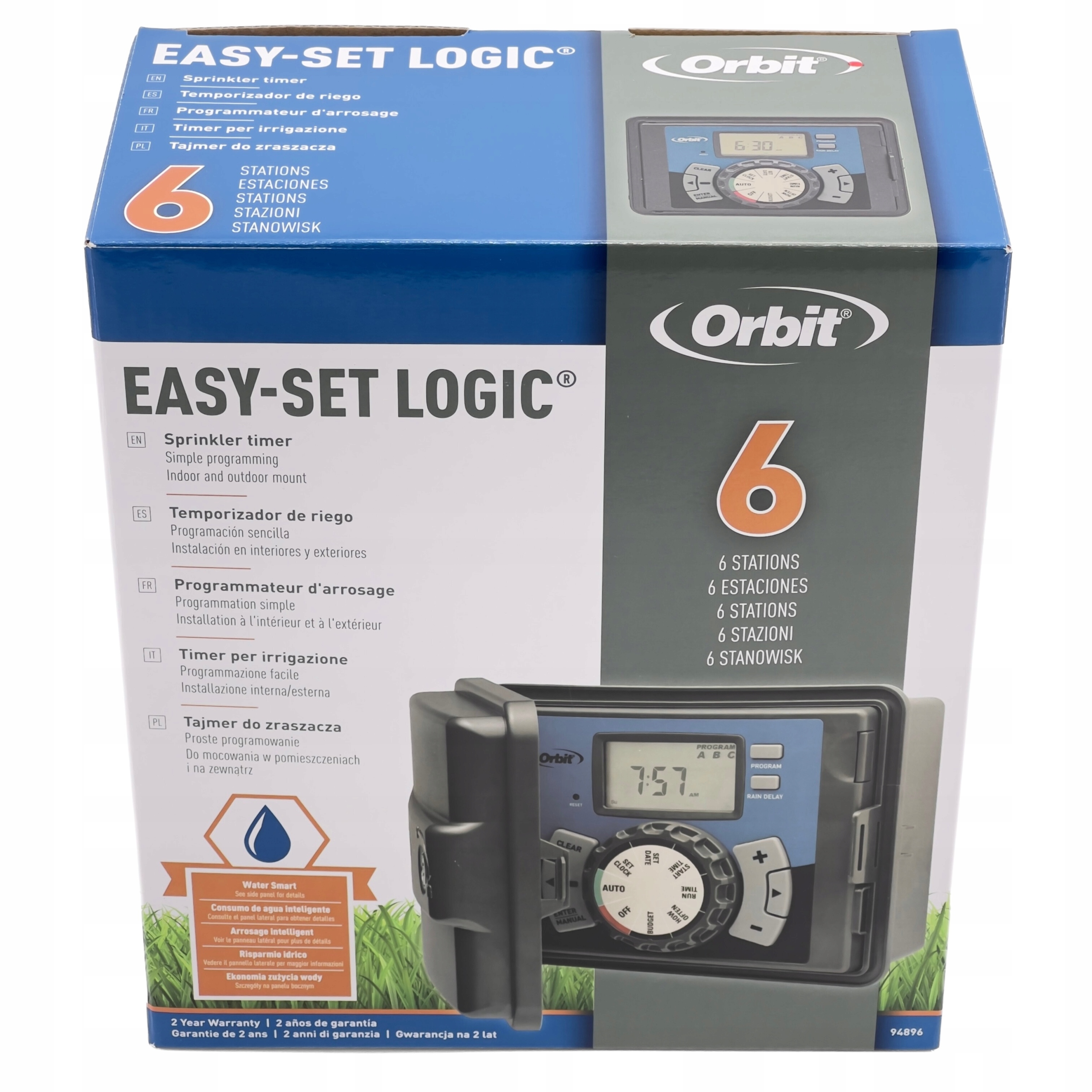 Sterownik nawadniania Easy Set Logic Orbit 6 sekcji montaż zewnętrzny