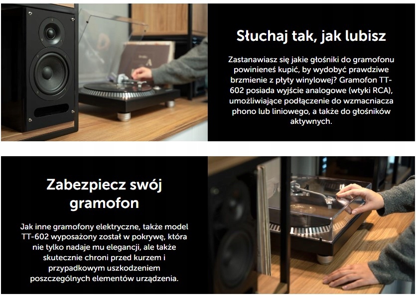 Gramofon Kruger&Matz model TT-602 Wbudowany przedwzmacniacz tak