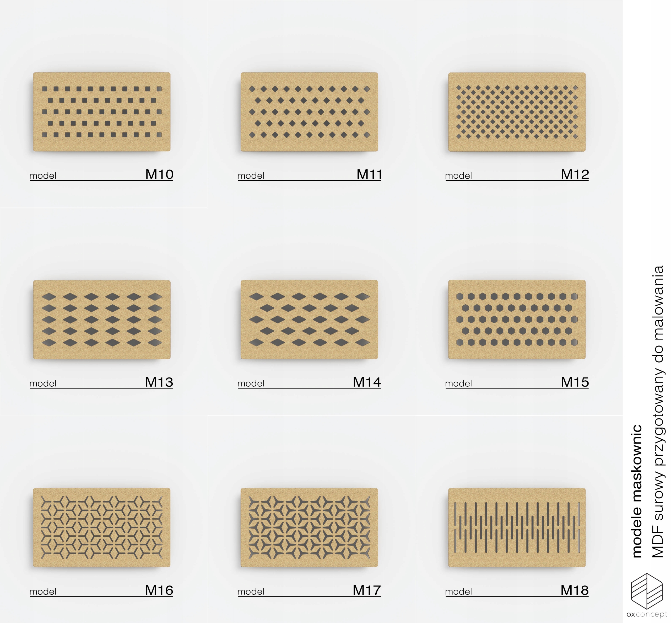 Osłona maskownica grzejnika 68x119cm M25 Surowa Kolor brązowy