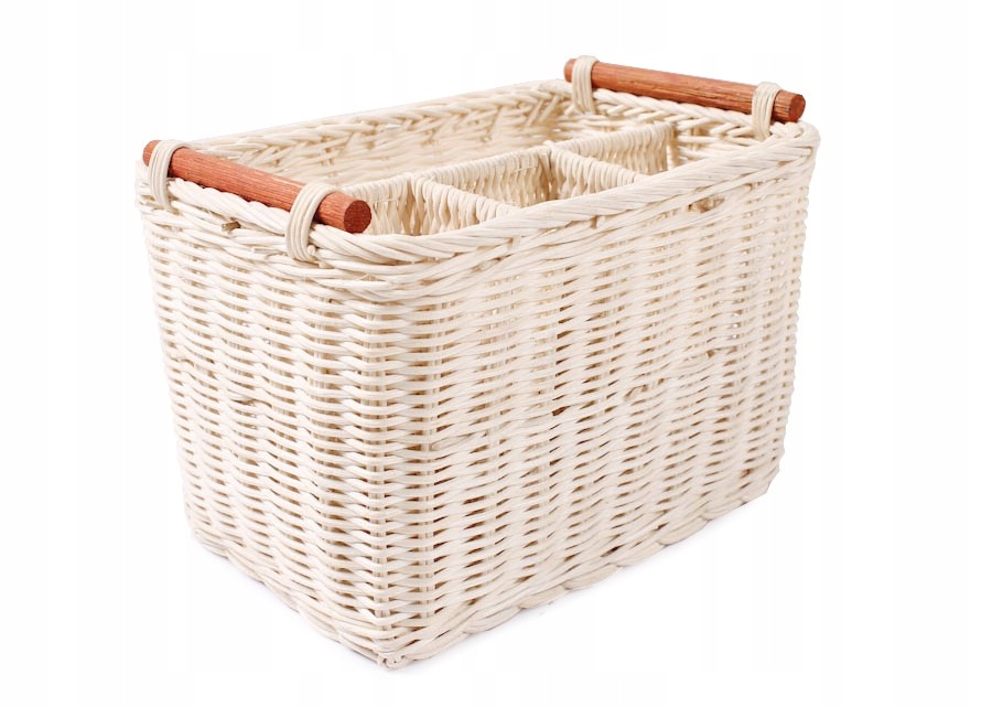 KOSZYK RATTAN Z PRZEGRÓDKAMI 24x16x16 cm