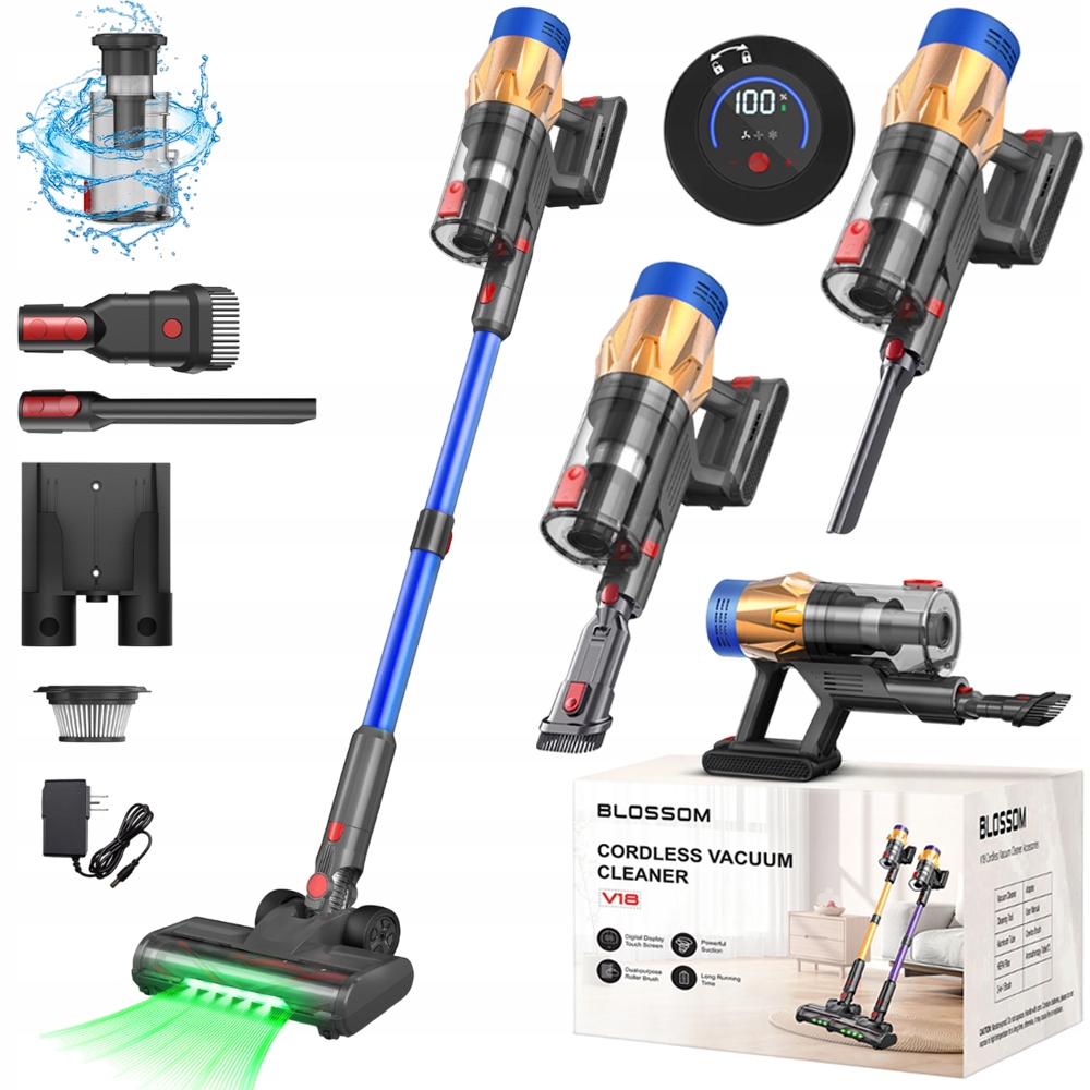 Odkurzacz Ręczny Bezprzewodowy 550W 50KPA Do Domu I Samochodu Blossom V18