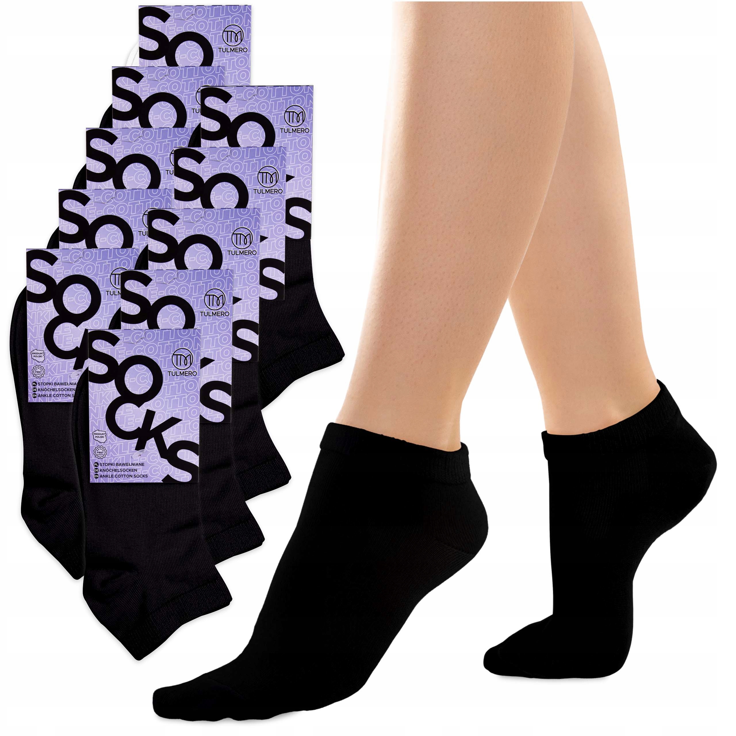 10PAK Ponožky Nízké Kotníkové Ponožky Sada 44-46