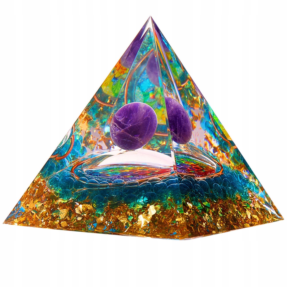 Dekor Pyramida Přírodní Fialová Avanturín pro meditaci, 60x60x65 mm, 1 Ks