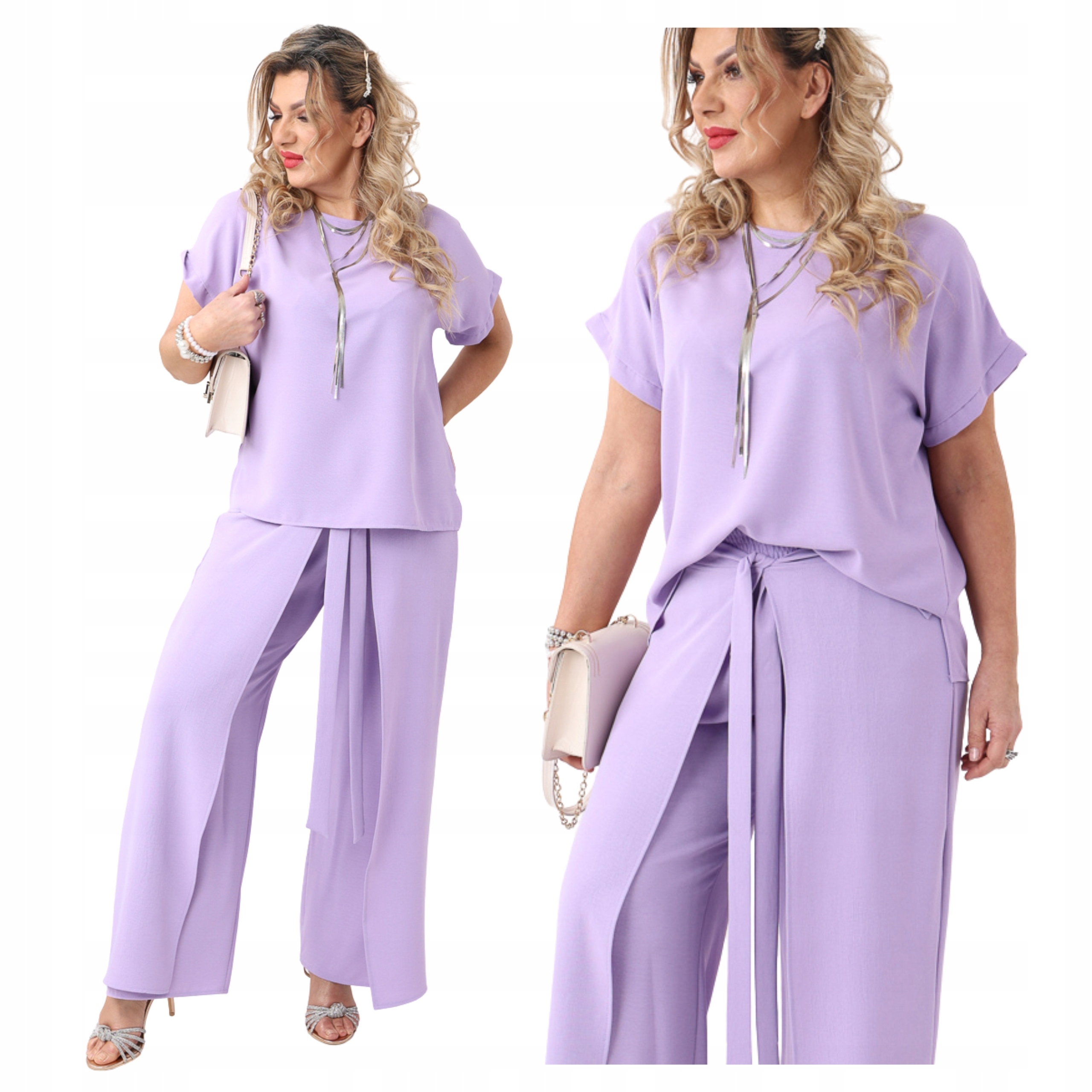 damski komplet spodnie bluzka Polski Producent duże rozmiary