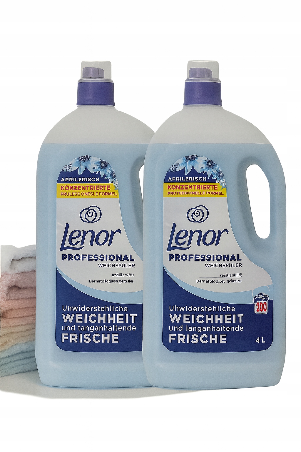 Levně Sada Lenor Professional Tekutá Aviváž Aprilfrisch 2 x 4 L 400 Praní