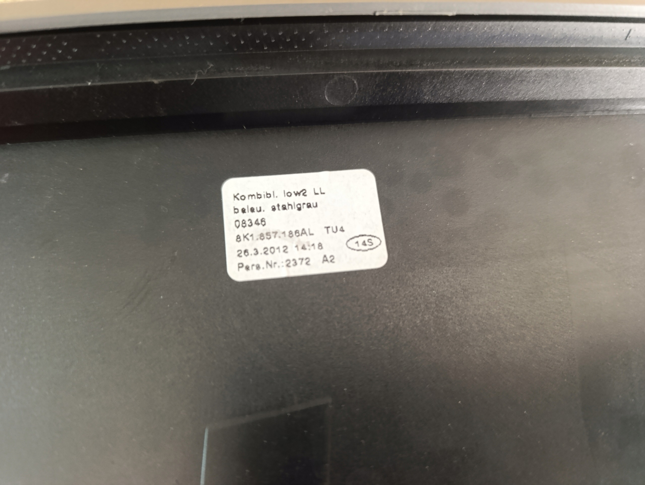 rahmen DEKOR des kombiinstruments AUDI A4 B8 8K1857166 8K1857186AL