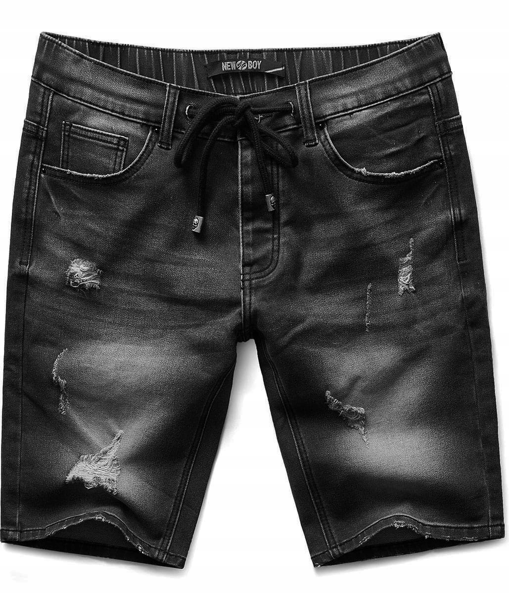 

Spodenki męskie czarne jeansowe - XL