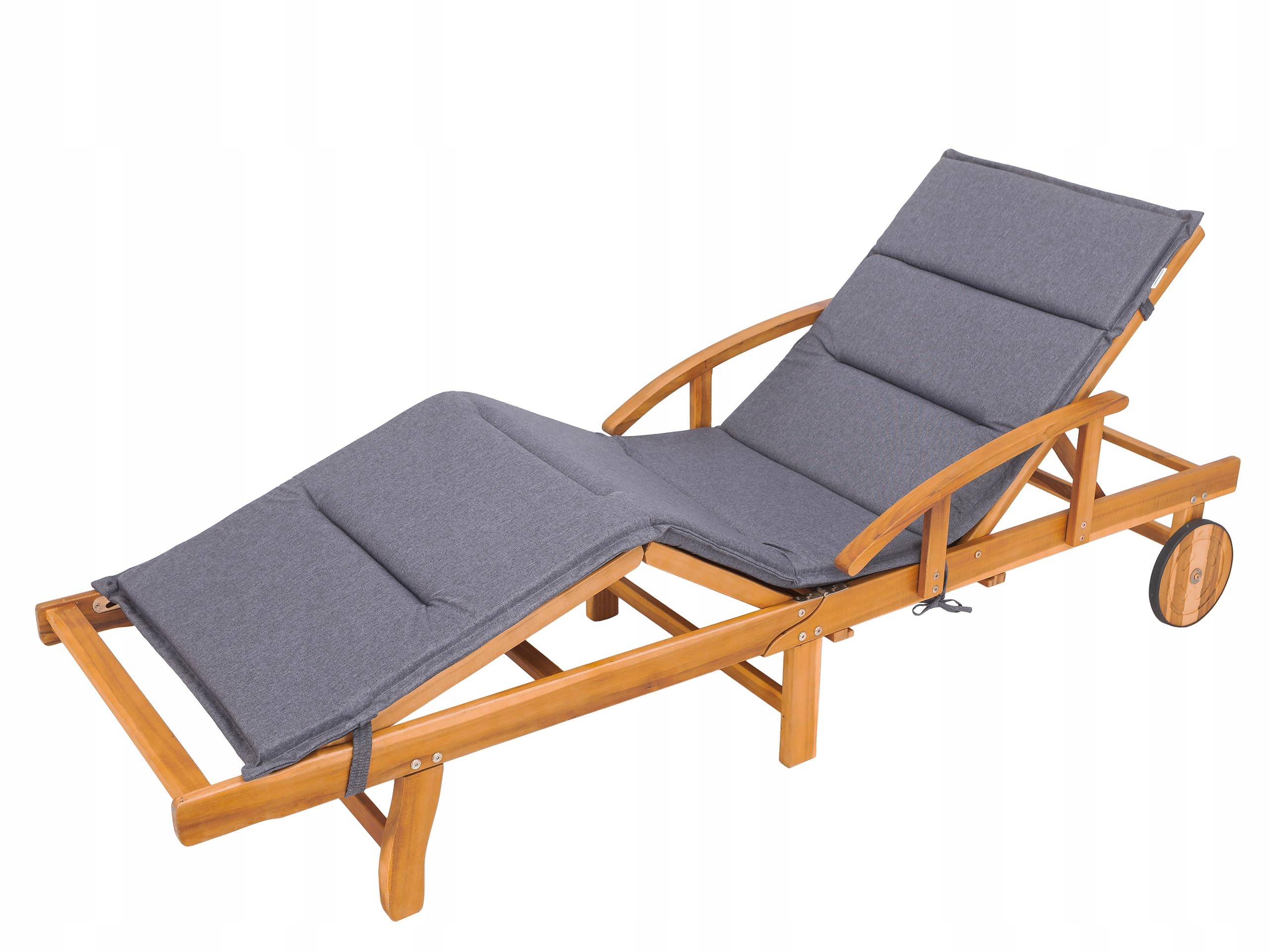 Poduška na záhradné alebo plážové ležadlo 185x56x4 cm, Modrá