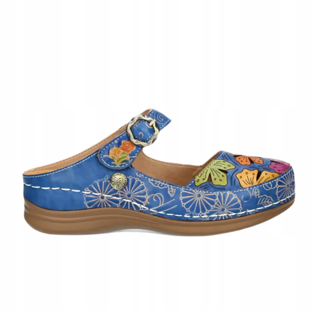 Nazouváky pantofle Laura Vita biscuit 13 bleu 38, modrá