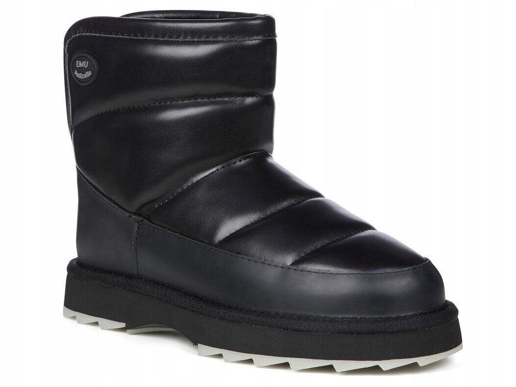 Buty damskie śniegowce ocieplane zimowe skórzane czarne Emu Australia 39