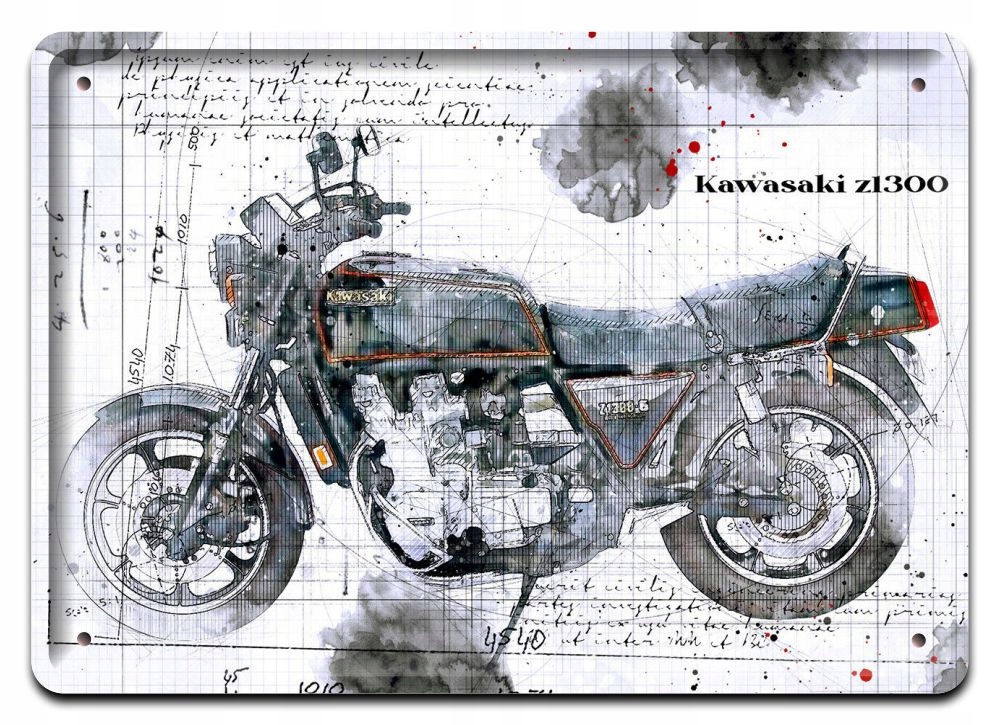Kawasaki Plakat Metalowy Szyld Obrazek #21256