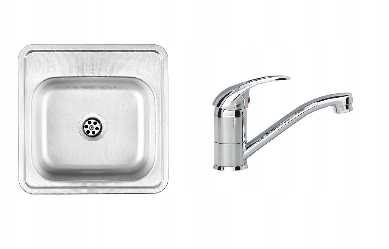 

zlewozmywak stalowy 38x38 bateria niska