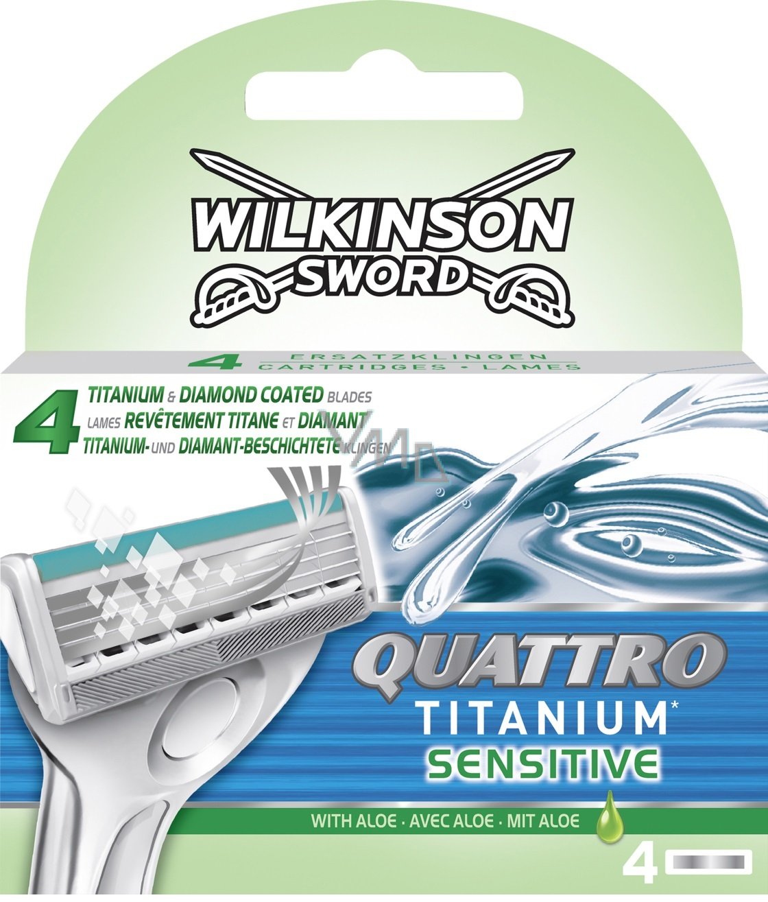 Wilkinson Vyměnitelné hlavice Quattro Essential Precision Sensitive (4 ks)