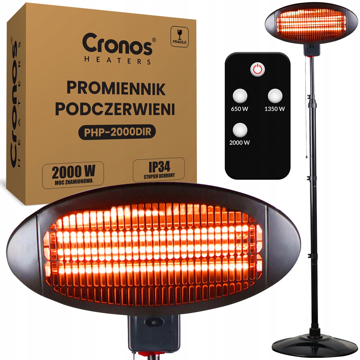 

Grzejnik Promiennik Podczerwieni Tarasowy 2000W