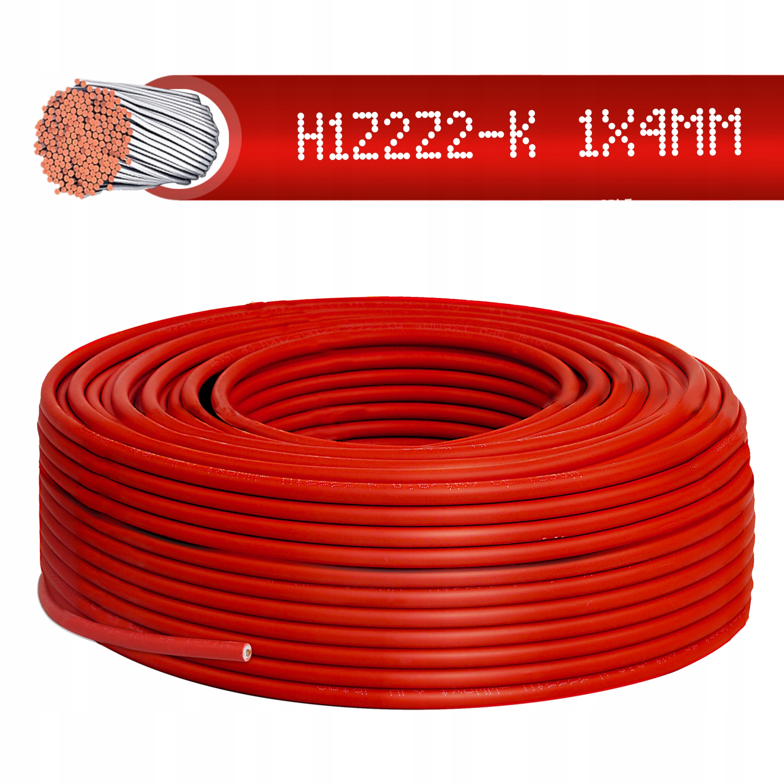 

Kabel Przewód Solarny Czerwony 4mm2 50m
