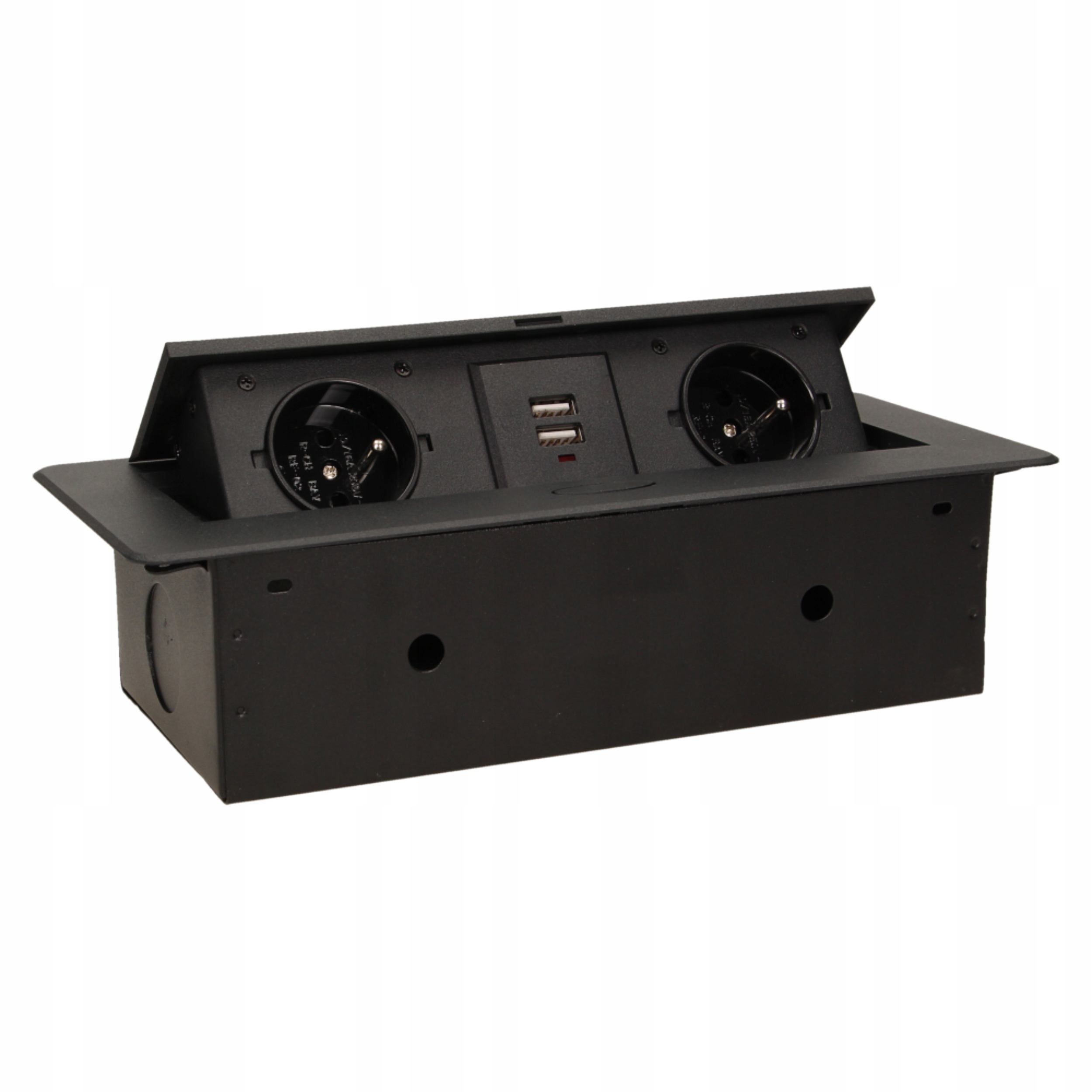 GNIAZDO WPUSZCZANE W BLAT FREZOWANE USB CZARNE Typ gniazda Gniazdo