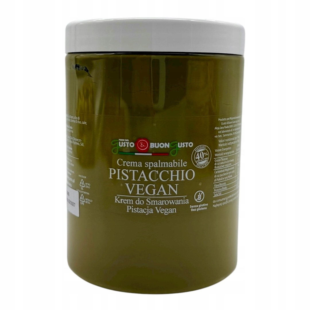 Levně Veganský pistáciový krém 1 kg Sicilský Gusto Buon Gusto