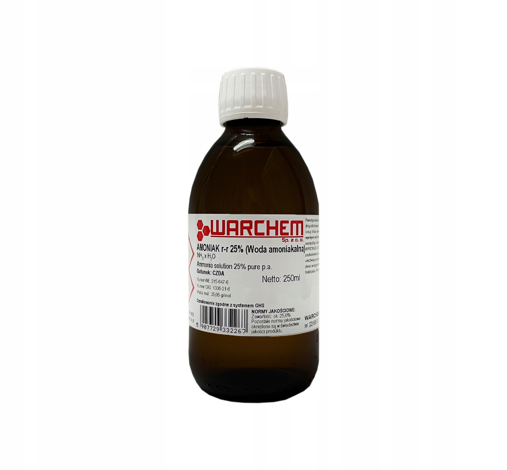 

Woda Amoniakalna 25% czysty do analiz 250ml