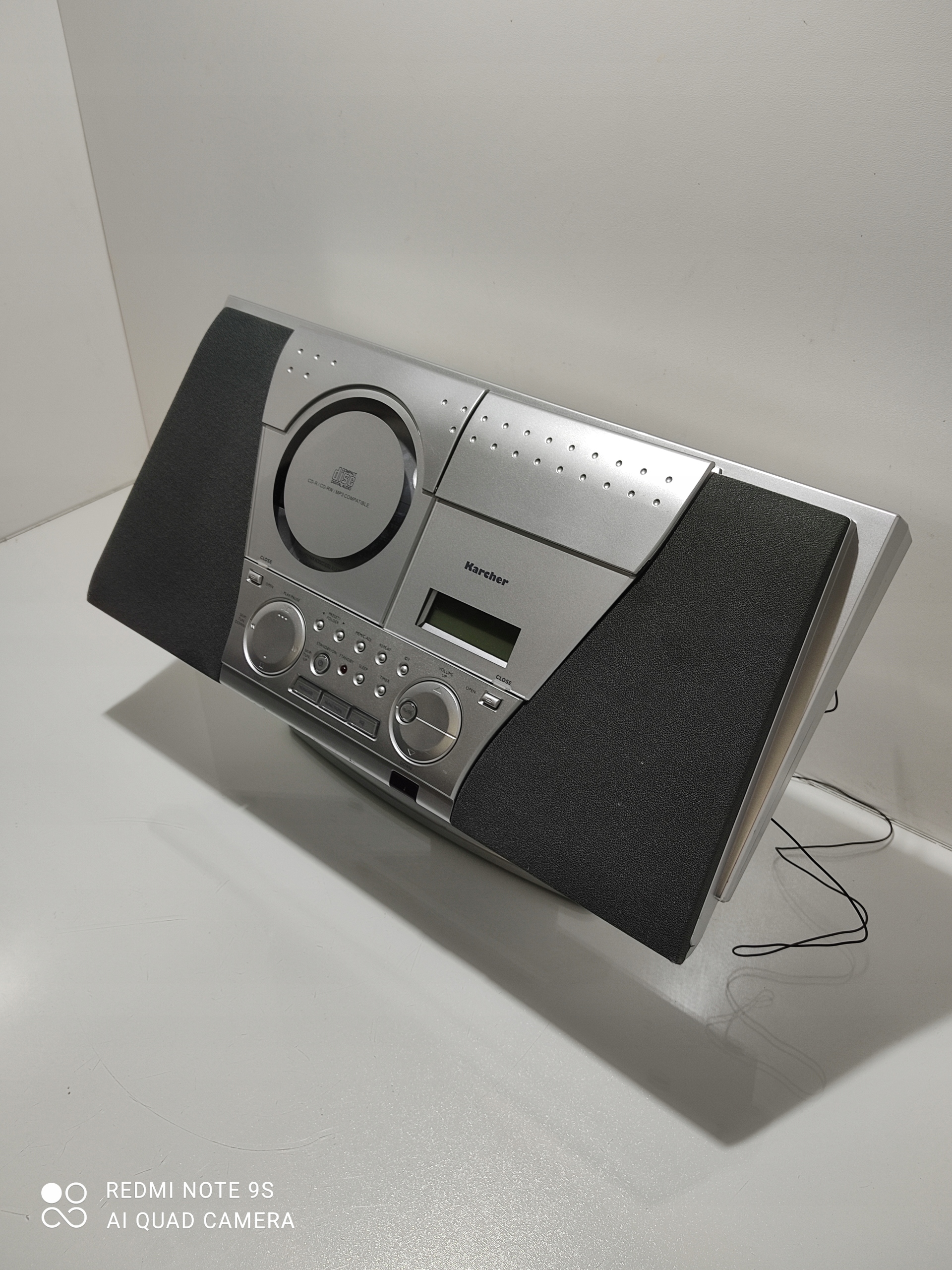 Karcher MC 6550N - Cadena de música (reproductor de CD, MP3 y casete, radio  PLL), color plateado [Importado de Alemania]