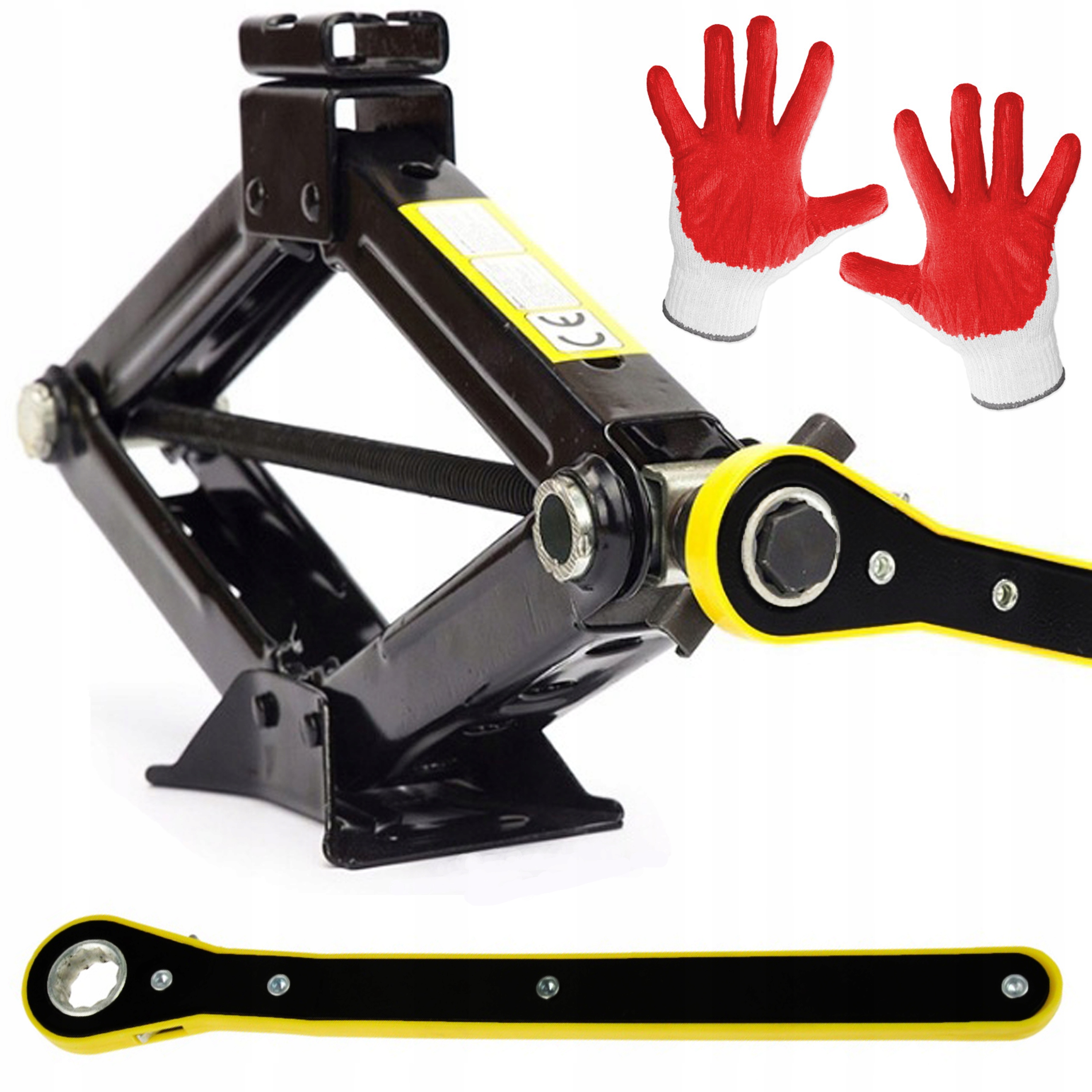 

Podnośnik Samochodowy Lewarek Trapezowy 1,5T Klucz