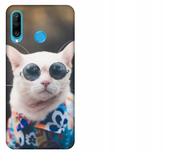 

Etui pokrowiec Huawei P30 Lite Kot hipster smieszn