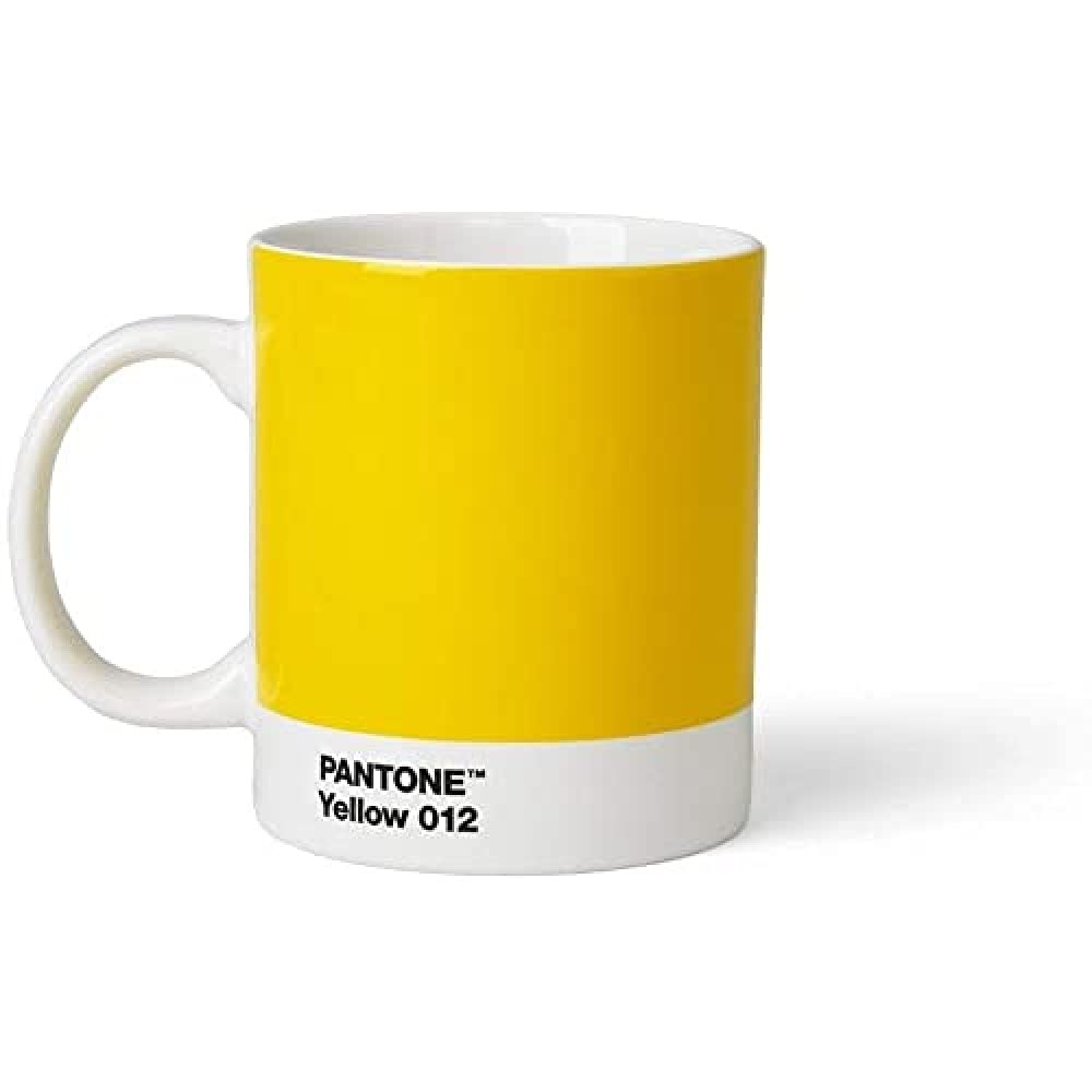 Pantone Porcelánový hrnek na kávu Tlustý Žlutý 375 Ml Myčka nádobí