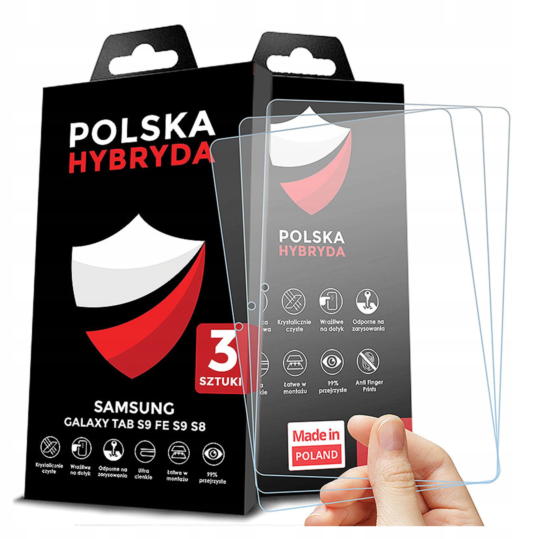 Szkło Ochronne Do Samsung Galaxy Tab S9 Fe S9 S8 Nietłukace 3w1