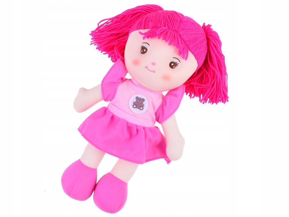 lalka szmacianka 33cm  różowa ZUZIA ZA3853 RO — 3