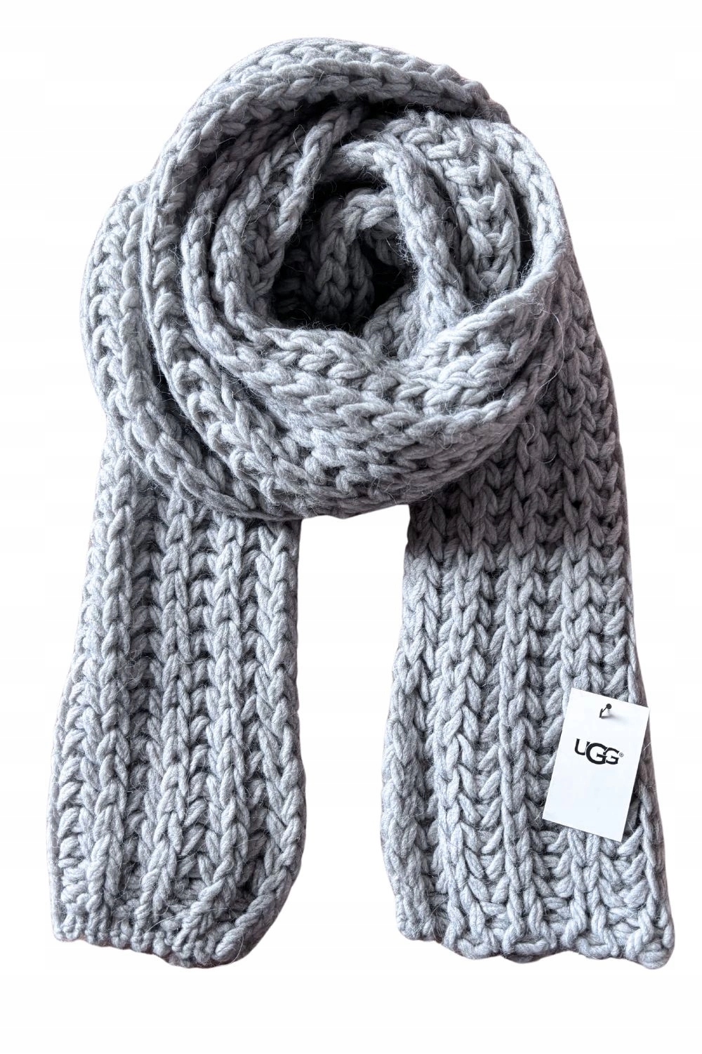 Dámská šála Ugg Roving Scarf šedá vlněná alpaka dlouhá měkká teplá