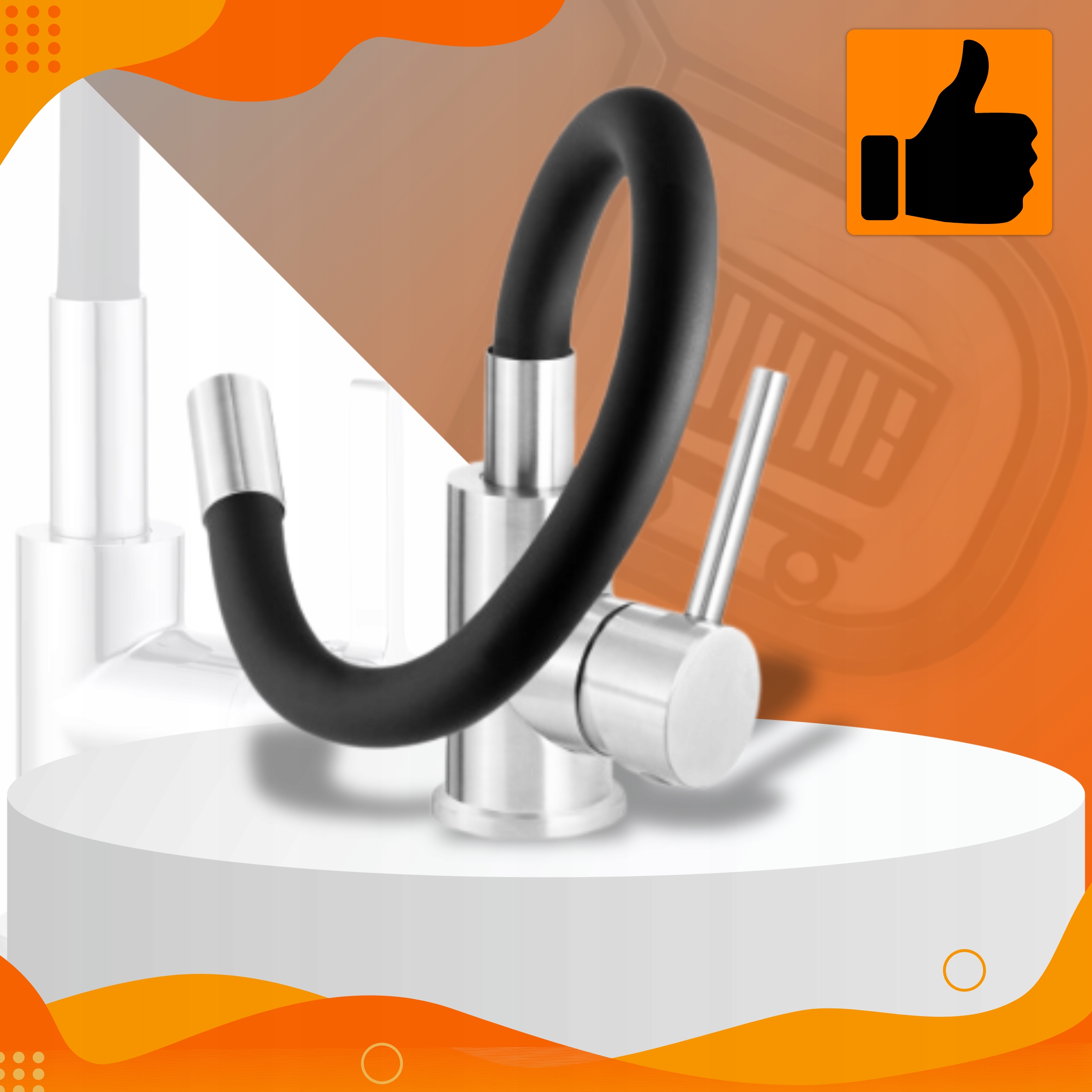 BATERIA KUCHENNA ZLEWOZMYWAKOWA WYCIĄGANA ELASTYCZNA WYLEWKA STOJĄCA CZARNA EAN (GTIN) 5900779948044