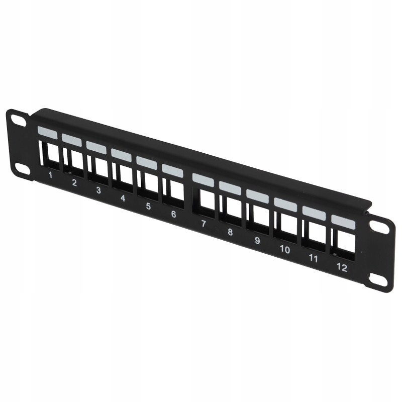 

Patchpanel panel Rack 10'' 1U 12 keystone pusty
