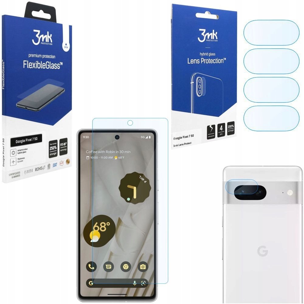 

Zestaw Szkło 3mk Fg 4x Aparat do Google Pixel 7