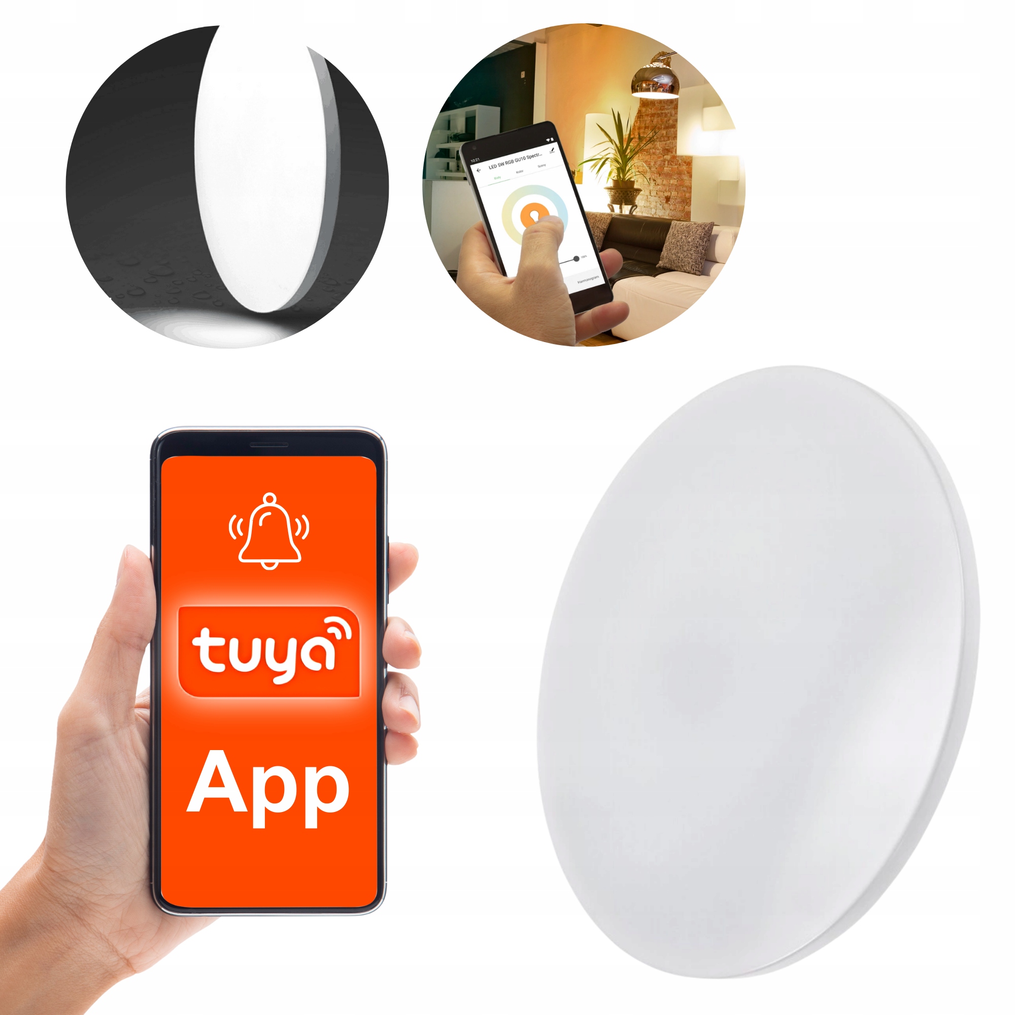 Plafon Led Rgb Lampa Sufitowa 25W Zmiana Kolorów Pilot Tuya WiFi Benetech