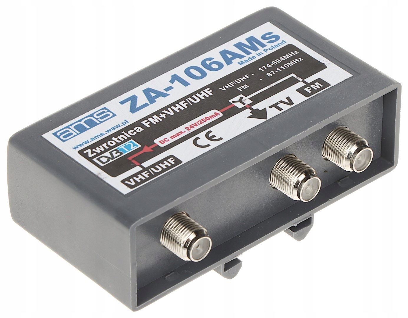 Zwrotnica antenowa Ams ZA-106AMs Fm+vhf/uhf