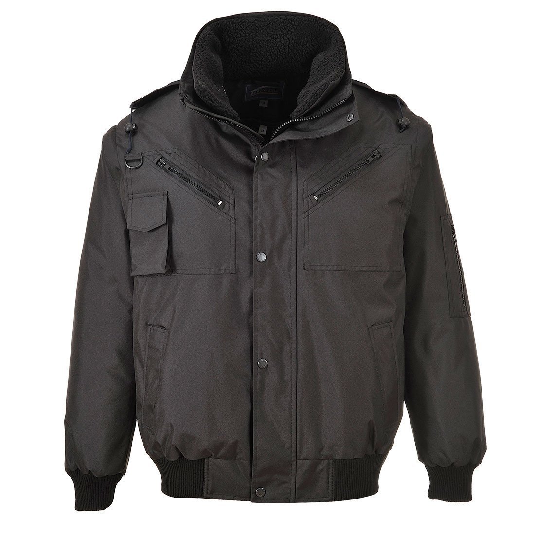 Bunda Bomber 4v1, voděodolná, zateplená, En 343 vel. XXXL Černá R