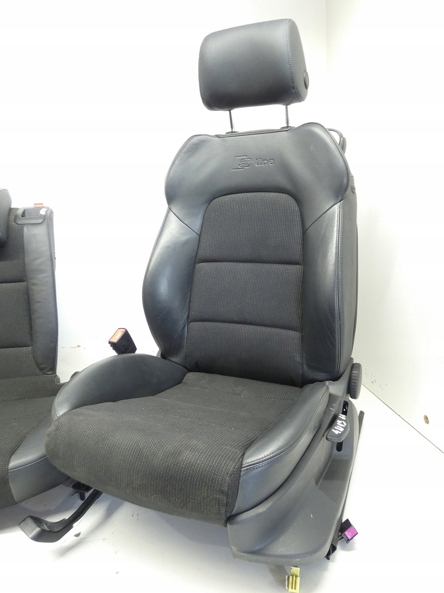 KPL Sitze Sitze AUDI A3 8P 3D 3-Tür S-LINE Halbleder 04-12R GRZANE
